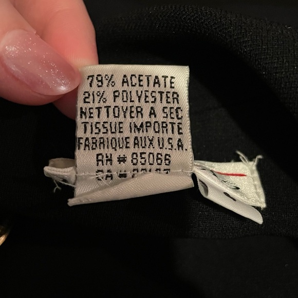 Talbots Vintage Black Crepe Double-Breasted Gold Button Blazer - Picture 3 of 13